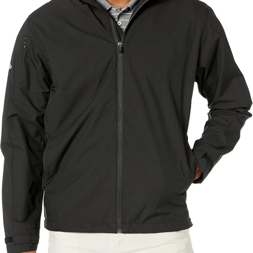 All-Weather Men's Long Sleeve Golf Windbreaker - Thermal Layer & Extended Sizes